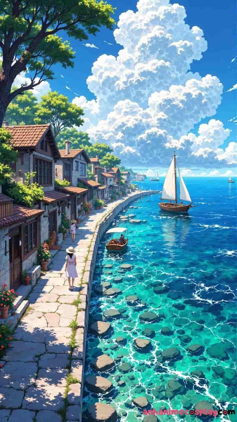 ảnh phong cảnh anime cảng